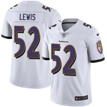 Men Baltimore Ravens 52 Ray Lewis Nike White Retired Player Limited NFL Jersey